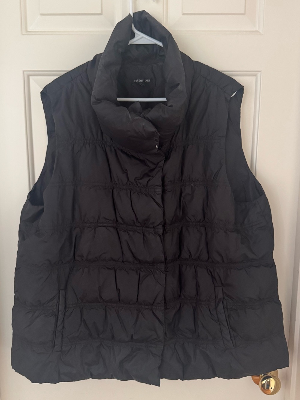 Eileen Fisher Black Puffer Vest